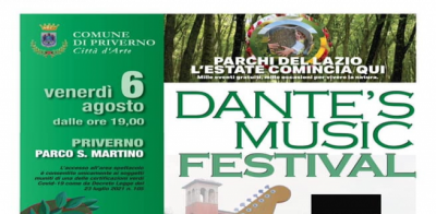 DANTE'S MUSIC FESTIVAL PRIVERNO VENERDI' 6 AGOSTO